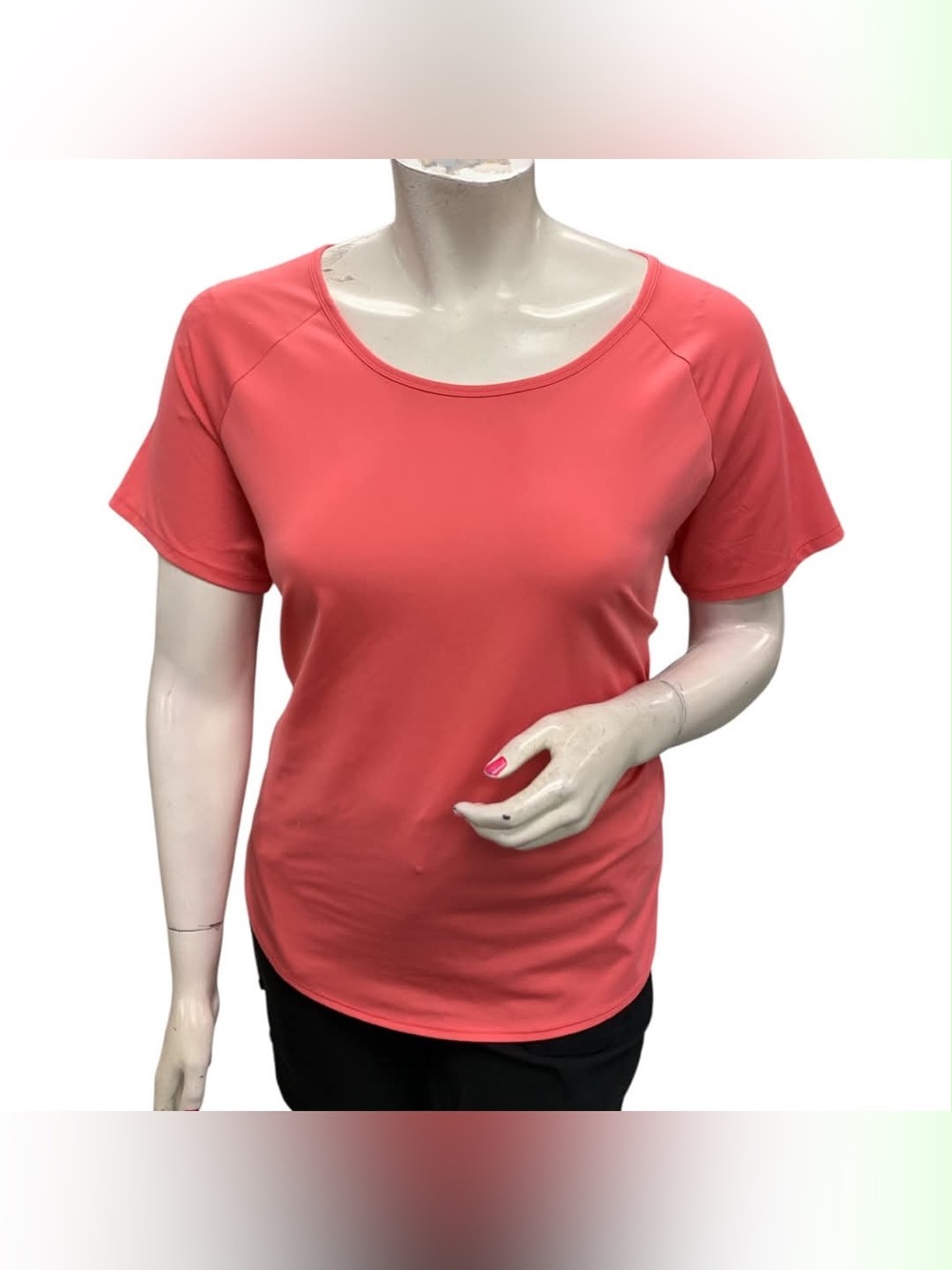 Xersion Coral Scoop Neck Short Sleeve Tee Size XL